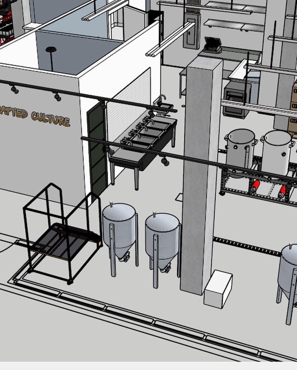 A rendering of Crafted Culture's upcoming Downtown brewery at the Harlow on Main, 189 E. Main St.