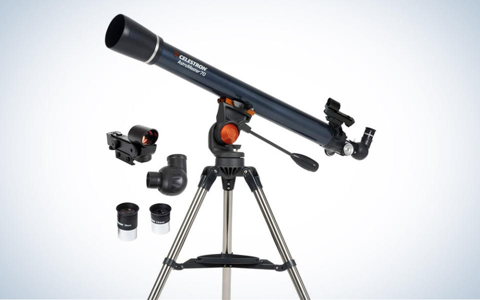 The Celestron AstroMaster 70AZ is our pick for the best telescopes for kids.
