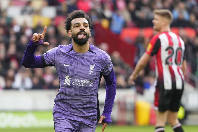 Mohamed Salah anotó el tercero para Liverpool