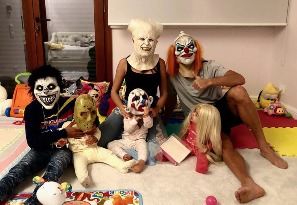 Cristiano Ronaldo and his family got into the Halloween spirit. (Image via Instagram/@cristiano)