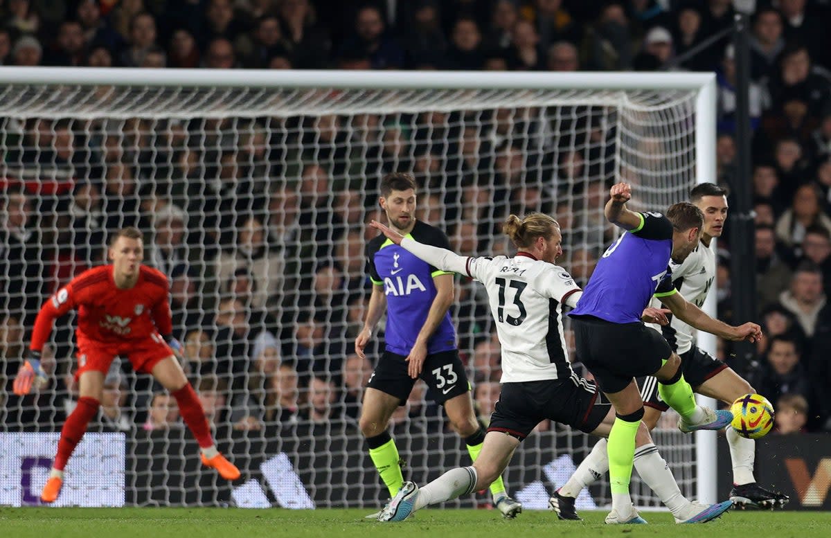 Harry Kane fires Spurs in front against Fulham (AFP via Getty Images)