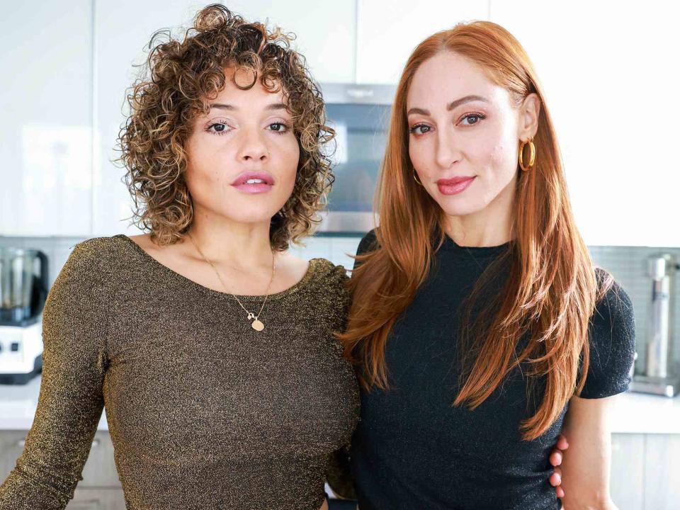 <p>Arturo Holmes/Getty</p> Jess King and Sophia Urista in a New York City kitchen