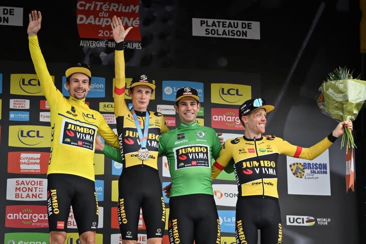 <span class="article__caption">Jumbo-Visma dominated the Dauphine in a Tour warmup.</span> (Photo: DAVID STOCKMAN/BELGA MAG/AFP via Getty Images)