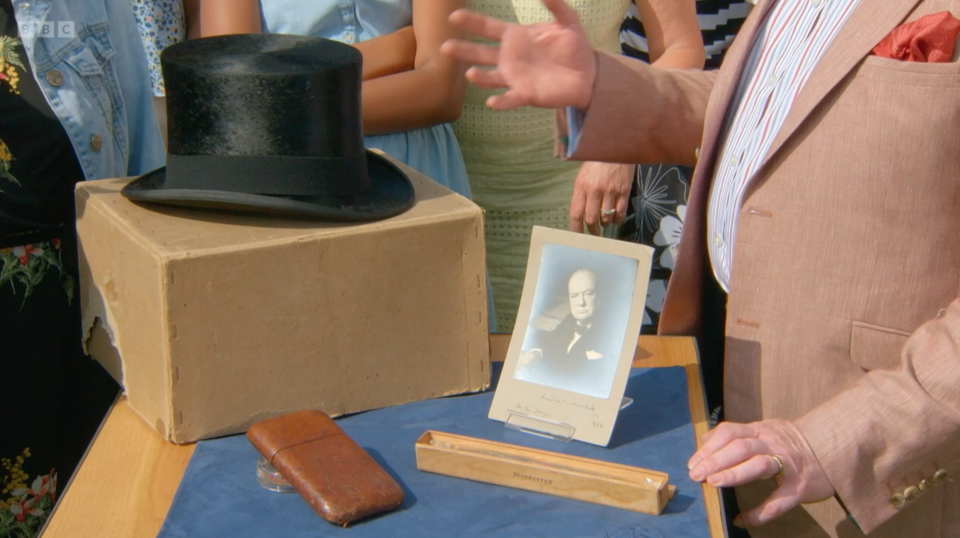 Antiques Roadshow experts were shocked to discover Winston Churchill artefacts that were found 'at the dump'. (BBC)