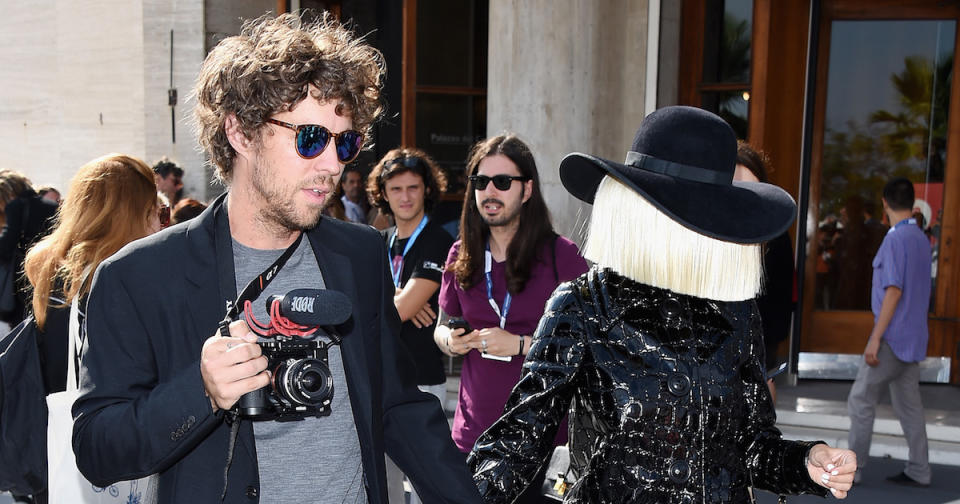 Erik Anders Lang and Sia attend a photocall for 'Women's Tales' during the 72nd Venice Film Festival (Copyright: Getty/Venturelli)