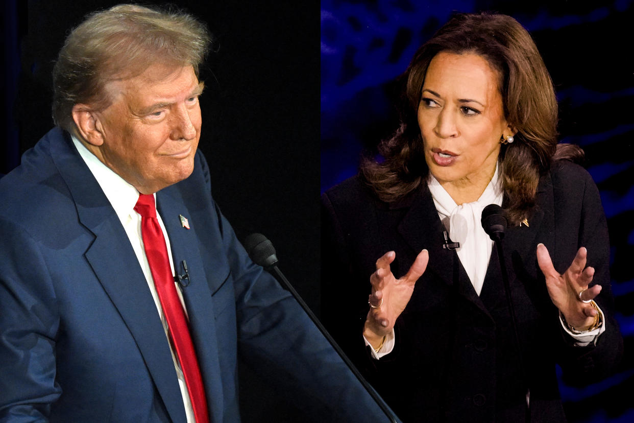 Donald Trump and Kamala Harris