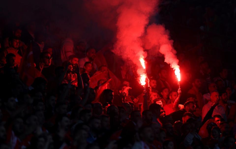 Uefa has fined 22 nations for actions by fans at Euro 2024, including fireworks (Getty Images)