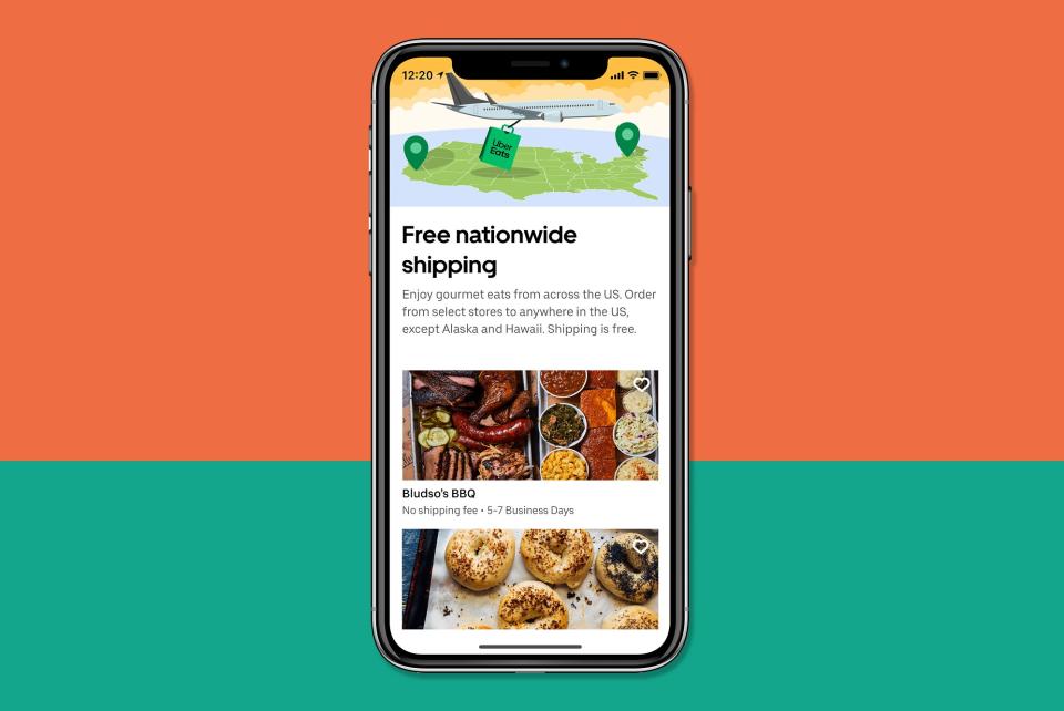 Uber Eats offers free nationwide shipping