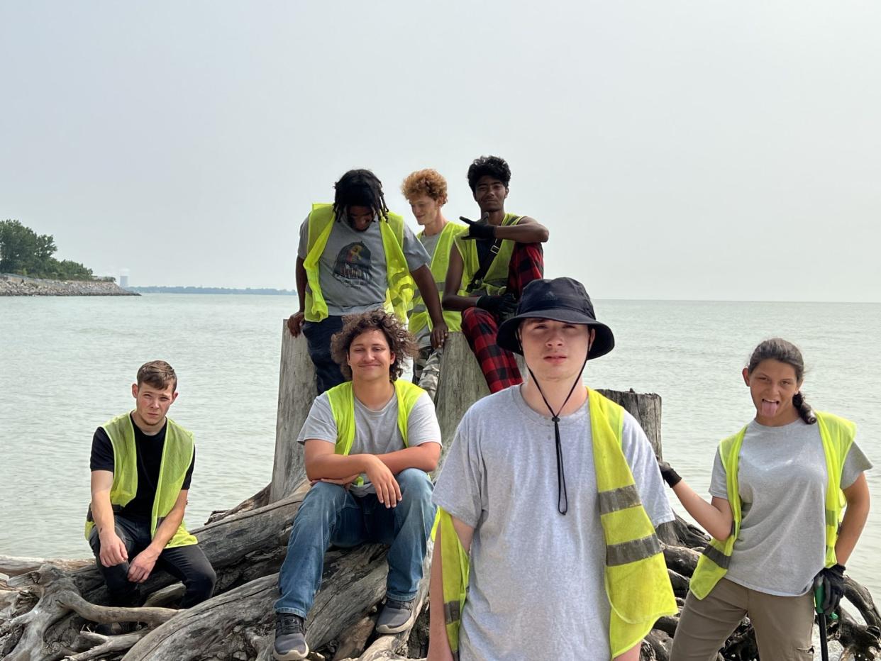 Some of the Work Based Learning Experience participants at Sterling State Park are shown at the park. Back row, from left: Devin Young, D.J. Moore and John Torio. Front row, from left: Wyatt Yeary, Anthony Anderson, Dakotah Cheney and Anna Anderson.