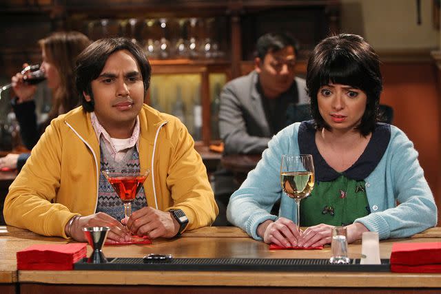 <p>Monty Brinton/CBS via Getty</p> Koothrappali (Kunal Nayyar) and Lucy (Kate Micucci) on The Big Bang Theory