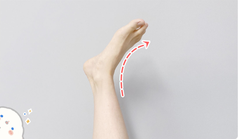 瘦腳踝居家小運動Tips5.腳掌轉動（左、右各10次）