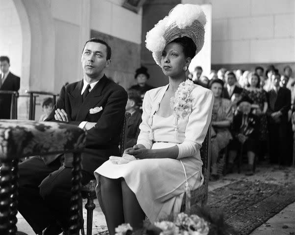 <p>AFP via Getty</p> Josephine Baker weds Jo Bouillon