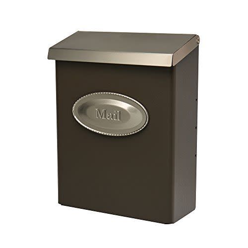 4) Gibraltar Mailboxes Designer Locking Medium Capacity Galvanized Steel Venetian Bronze, Wall-Mount Mailbox, DVKPBZ00