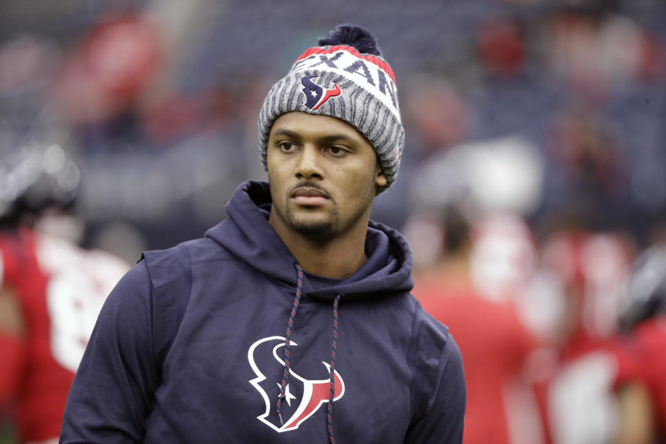 Houston Texans quarterback Deshaun Watson is on track to participate in training camp this summer. (AP)