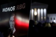 Vigil following the death of Supreme Court Justice Ruth Bader Ginsburg in Washington