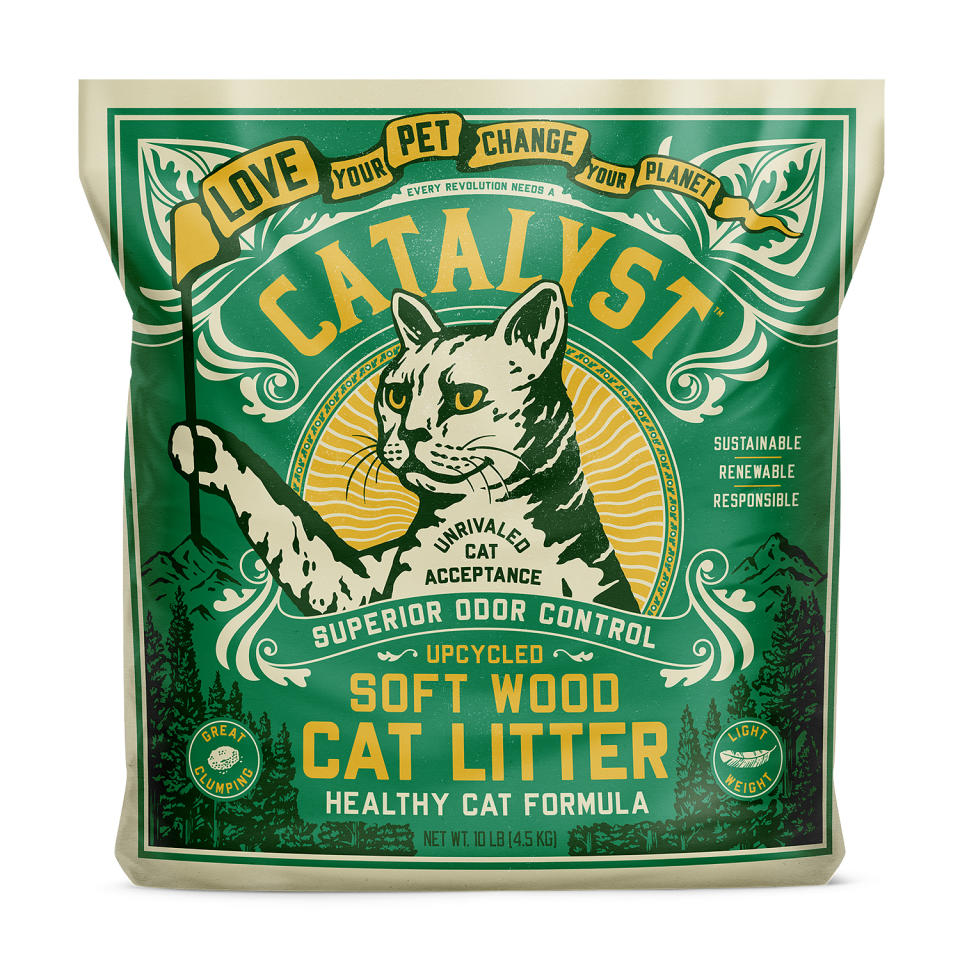 <p>Catalyst creates their lightweight, low-dust cat litter out of upcycled wood fiber, so nothing goes to waste. </p> <p><strong>Buy it!</strong> Catalyst Soft Wood Cat Litter, $22.99; <span>CatalystPet.com</span></p>