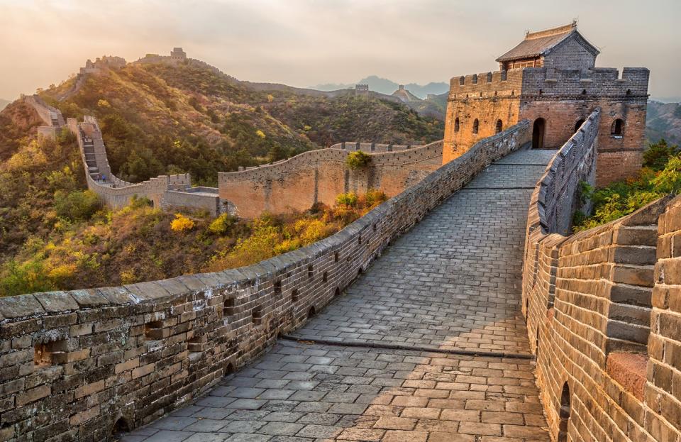 The Great Wall of China, most likely the Badaling section.