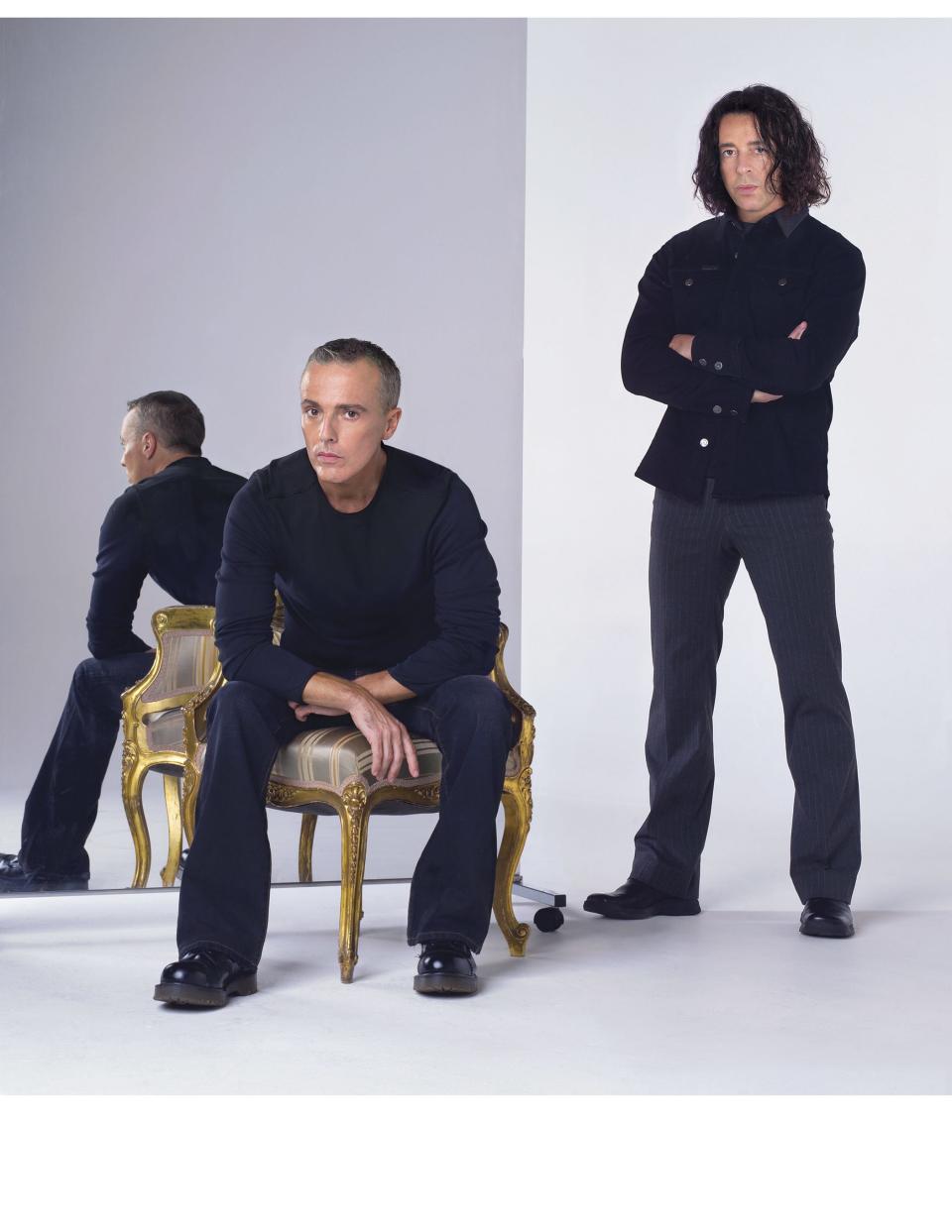 The chair doesn't look that big: Curt Smith, left, and Roland Orzabal of Tears for Fears.