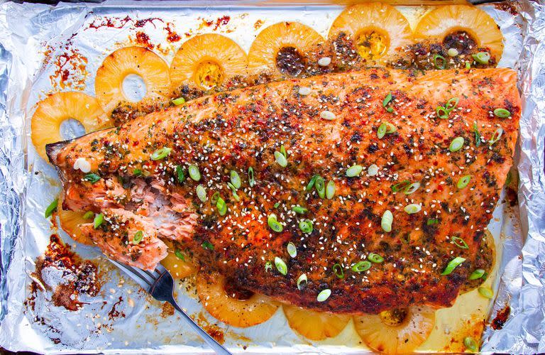 Baked Pineapple Salmon