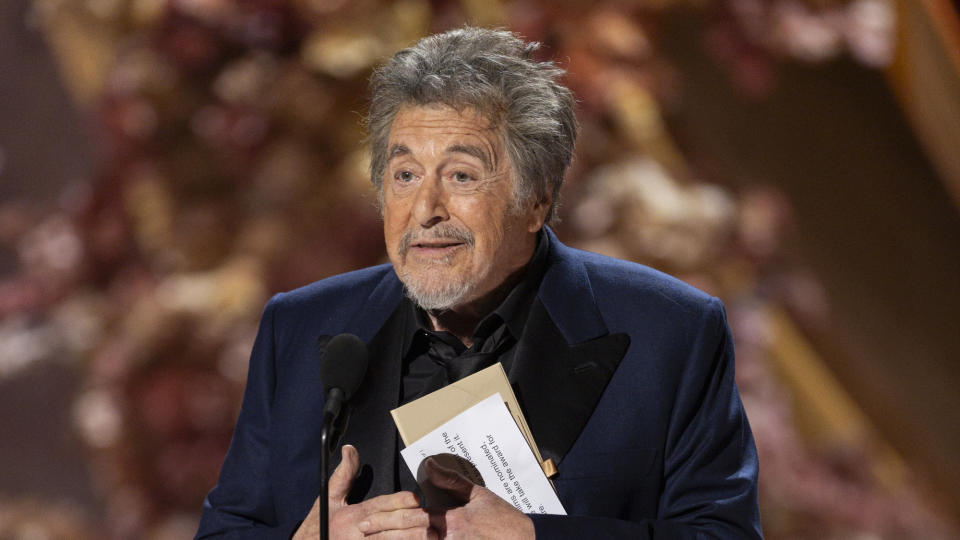 Al Pacino presented the award for Best Picture at the Oscars 2024. (Disney/Getty)