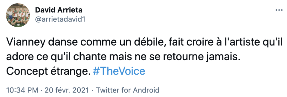 Les internautes sont déçus par l'attitude de Vianney envers les talents de The Voice.