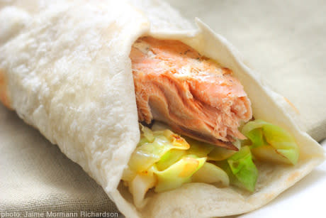 Asian Salmon Wraps