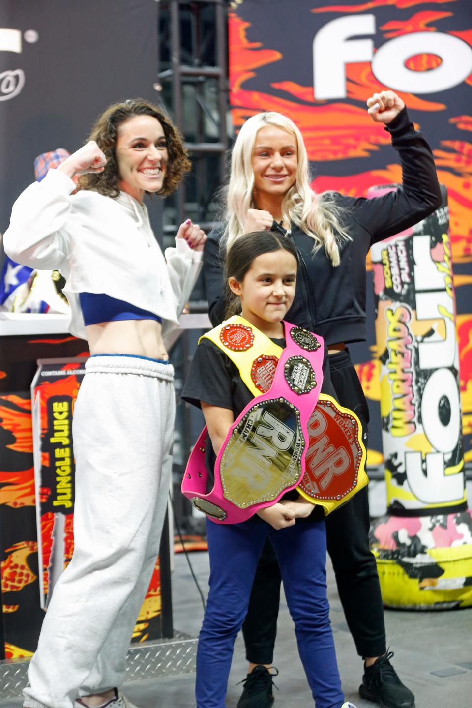 North Providence's Vicky D'Errico (right) will fight in her third Rough N Rowdy, taking on January Hogue in a "title" fight Thursday at the AMP.