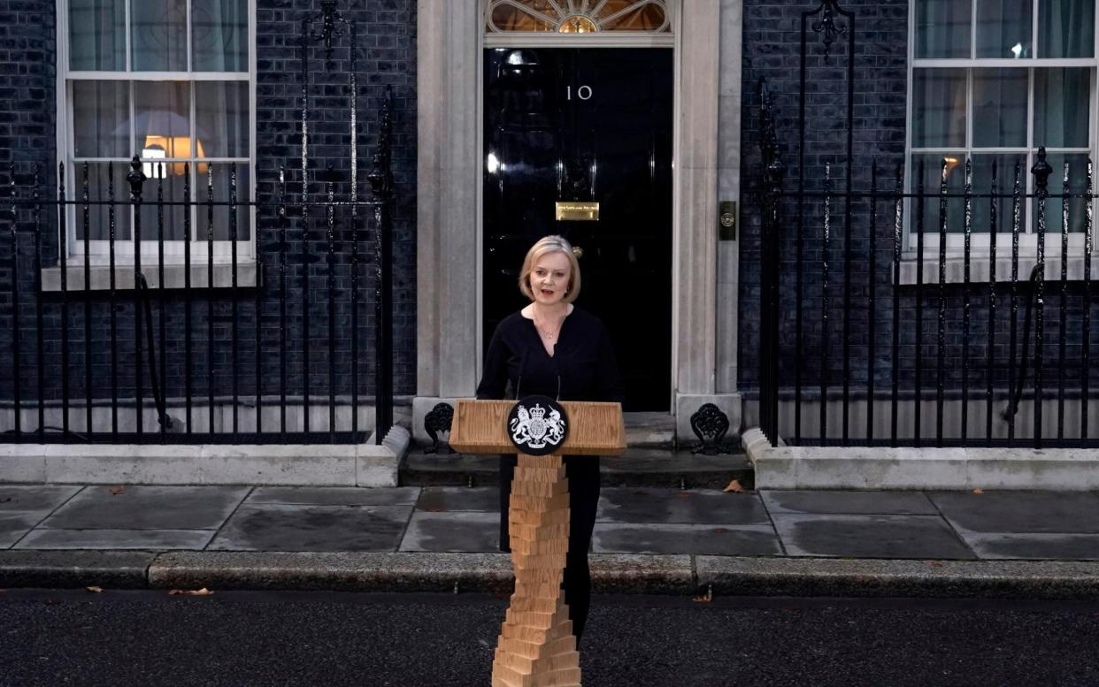 Liz Truss makes a statement outside Downing Street