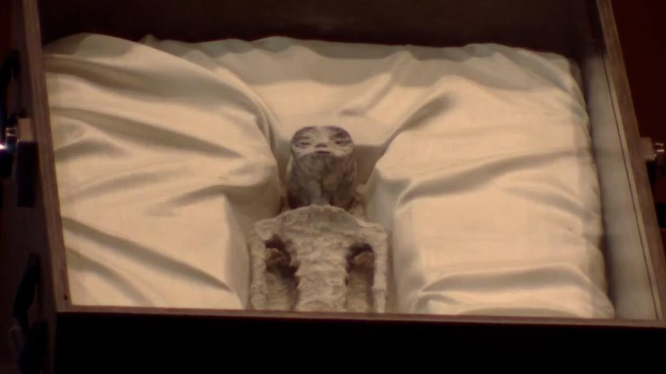 Remains of an allegedly "non-human" being were presented to the Mexican Congress by Jaime Maussan, a self-proclaimed UFO expert who has before presented supposed alien discoveries that were later debunked.