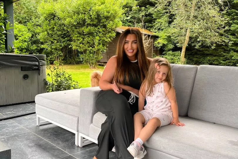 Lauren Goodger and her three-year-old daughter Larose