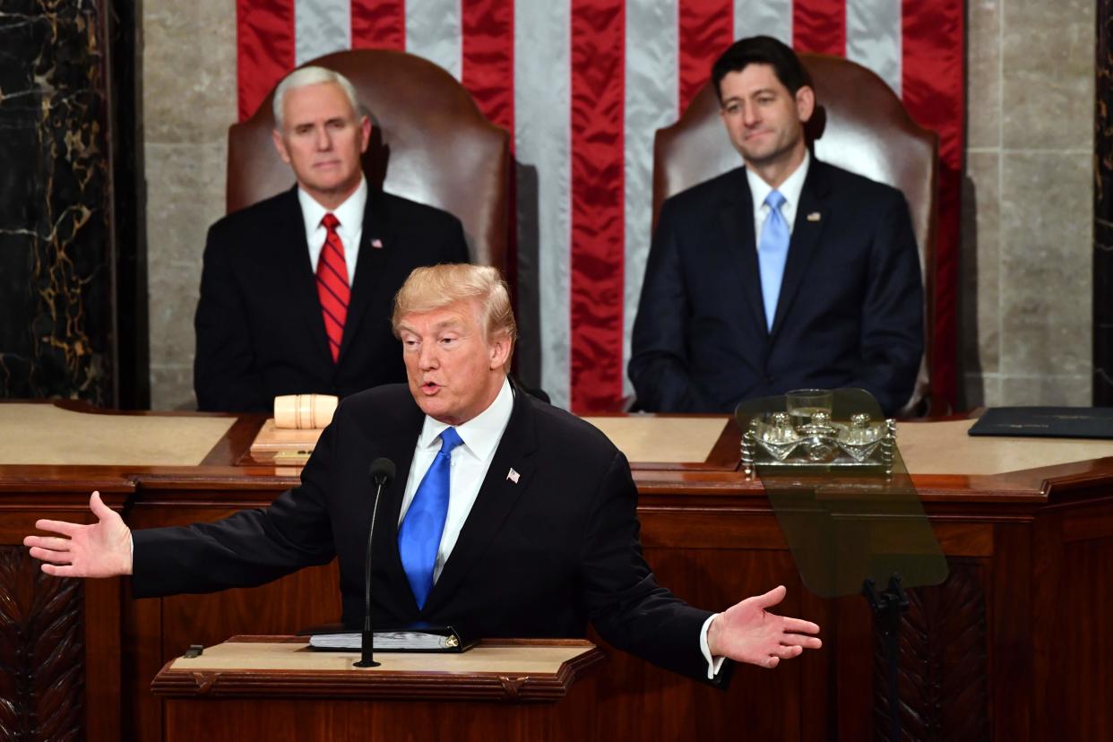 President Donald Trump during the 2018 State of the Union