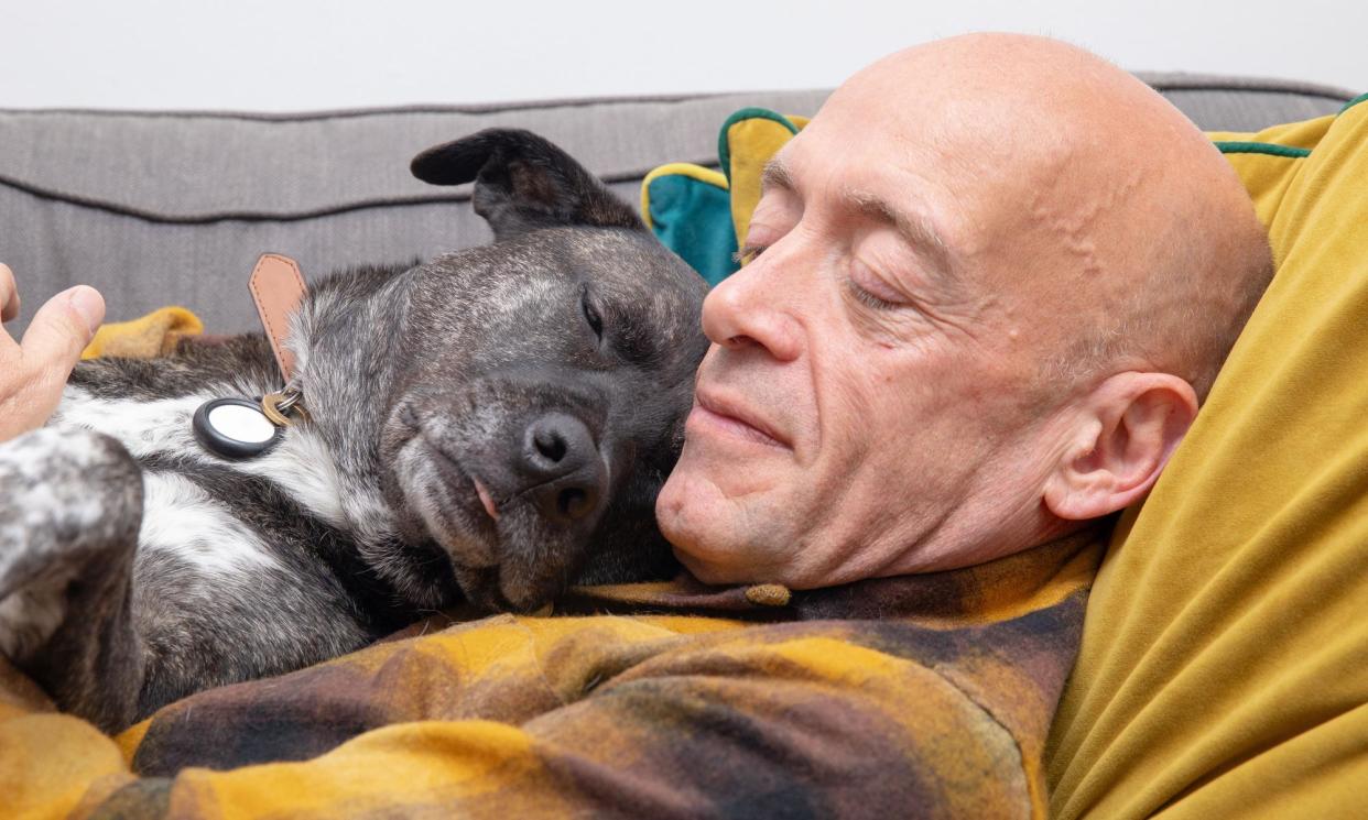 <span>‘Is it wrong to call a dog darling?’ … Phil Daoust with Romanian rescue Sienna.</span><span>Photograph: Anselm Ebulue/The Guardian</span>