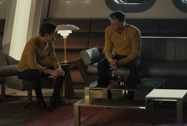 Paul Wesley and Anson Mount in Star Trek: Strange New Worlds