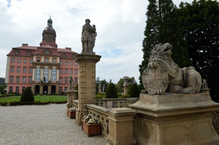 The Ksiaz castle under which the "Nazi gold train" is supposedly hidden is pictured, on August 28, 2015 in Walbrzych, Poland