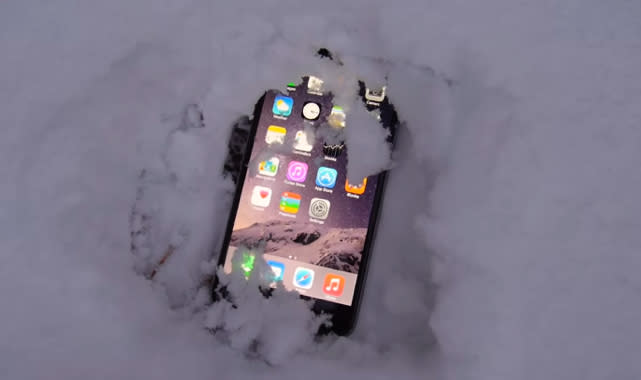 iphone in snow