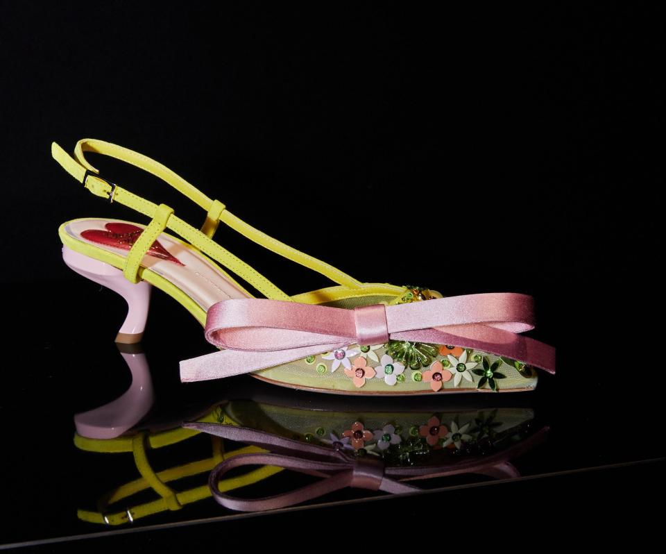 The Virgule Flowers Bow sling-back style by Roger Vivier.