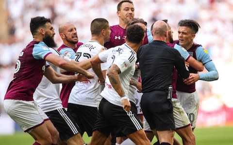 Fulham round on Grealish - Credit: GETTY IMAGES