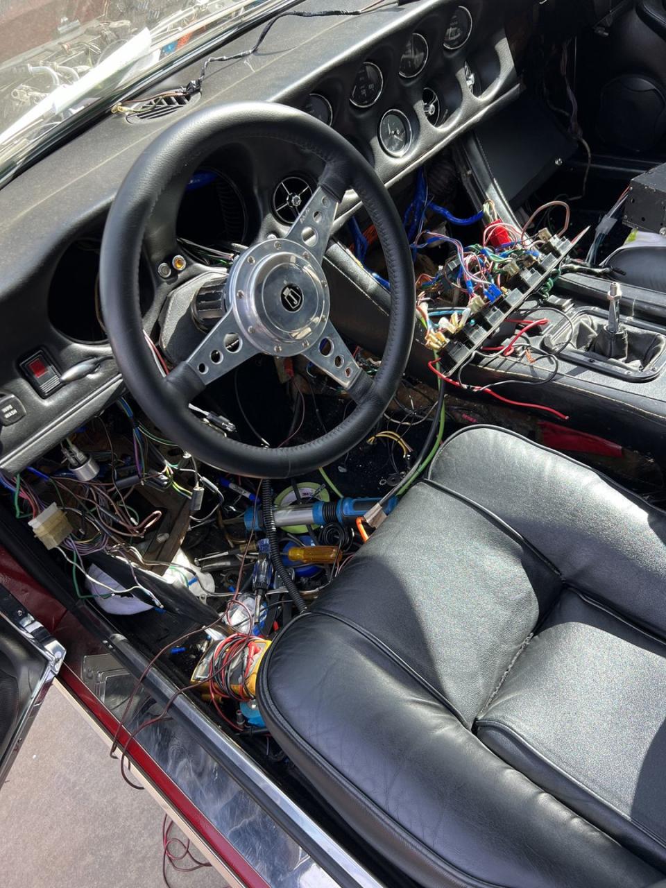 the inside of a car