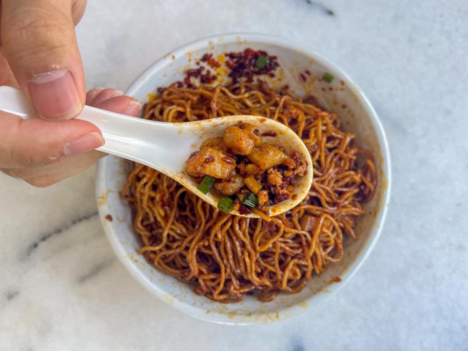 Malaysian Hup Kee Fishball Noodle - Dry Mee Kia pork lard