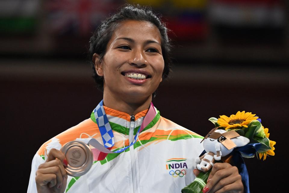 Bronze medallist India's Lovlina Borgohain