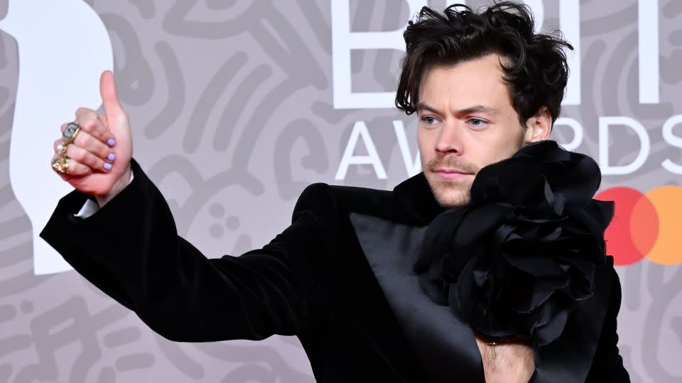 Harry Styles attends the 2023 Brit Awards on February 11 at the O2 Arena in London. - Karwai Tang/WireImage/Getty Images