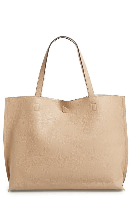 Street Level Reversible Faux Leather Tote & Wristlet, $48, Nordstrom.