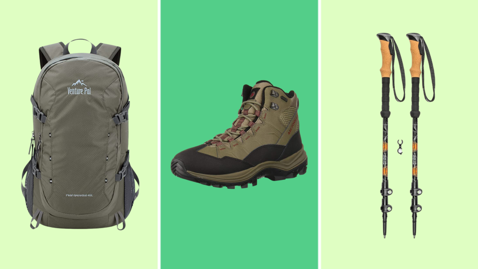 When camping, it's important to ensure you have the proper hiking gear, such as hiking boots, a walking stick and a hiking backpack.