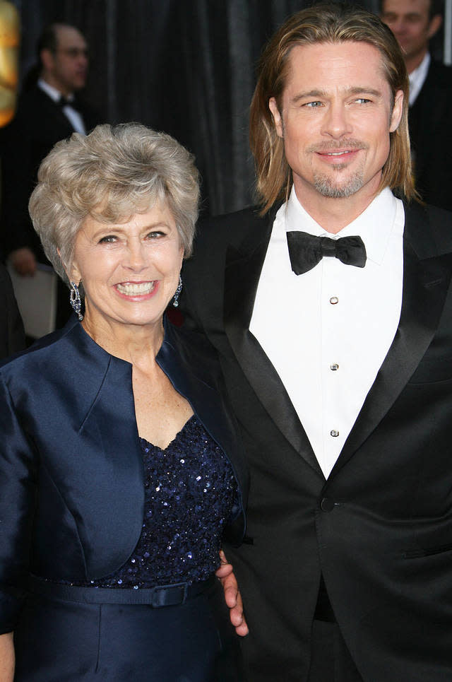 Brad and his mum Jane Etta (PA)