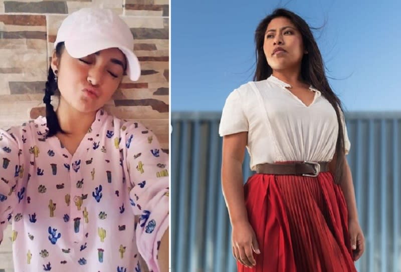 La joven mexicana se ha comparado con Yalitza Aparicio, la multi premiada actriz de “Roma”. Foto: Facebook.com/transformandotedesdeelfondo / Instagram.com/yalitzaapariciomtz