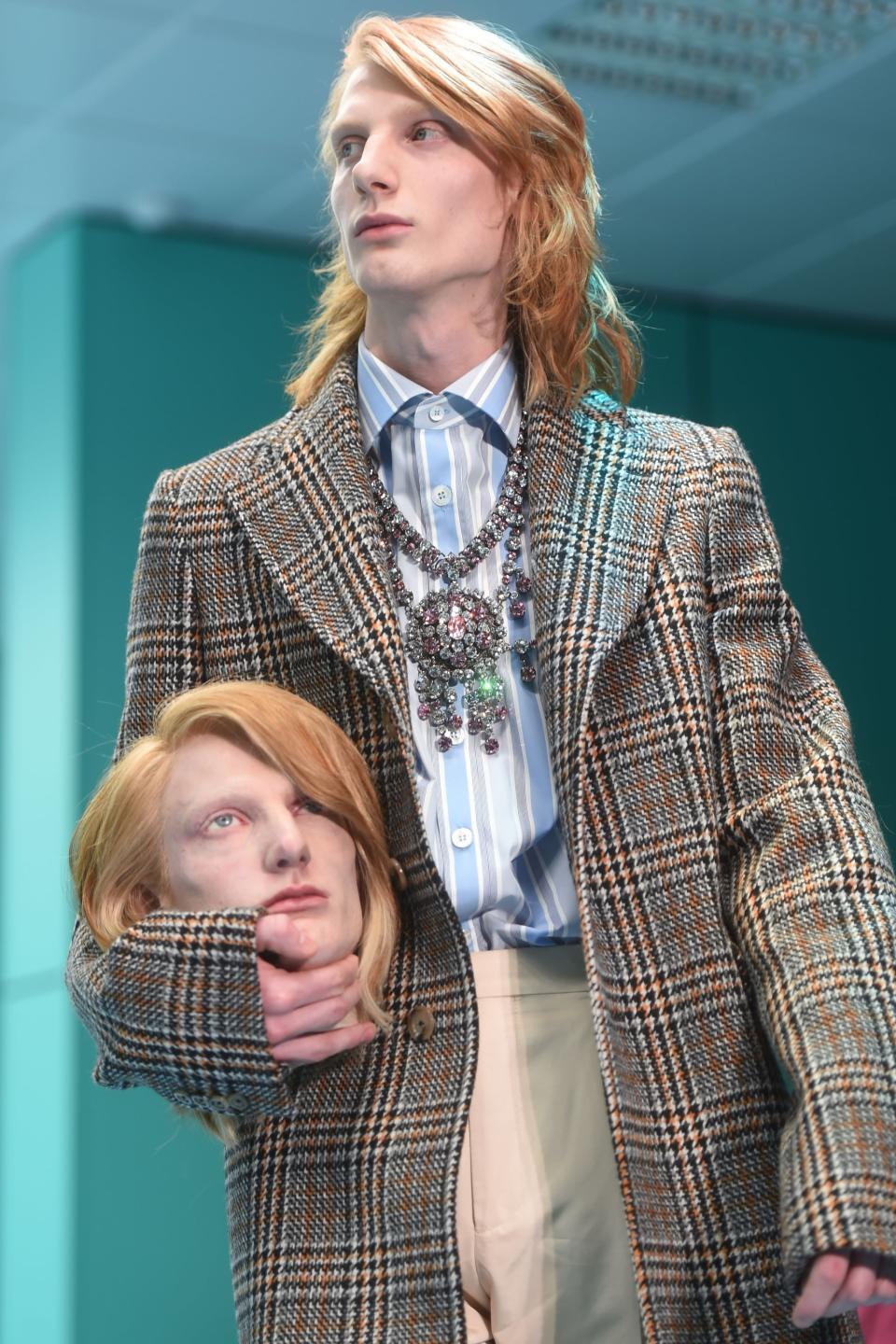 Gucci Designer Alessandro Michele Talks About Those Freaky Heads From His  Infamous Runway Show