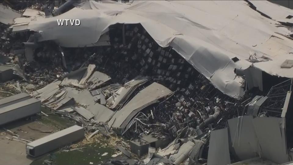 A tornado tore through part of North Carolina Wednesday afternoon, WTVD in Raleigh reports.