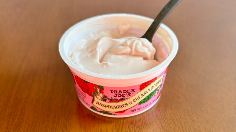 Trader Joe's raspberries and cream