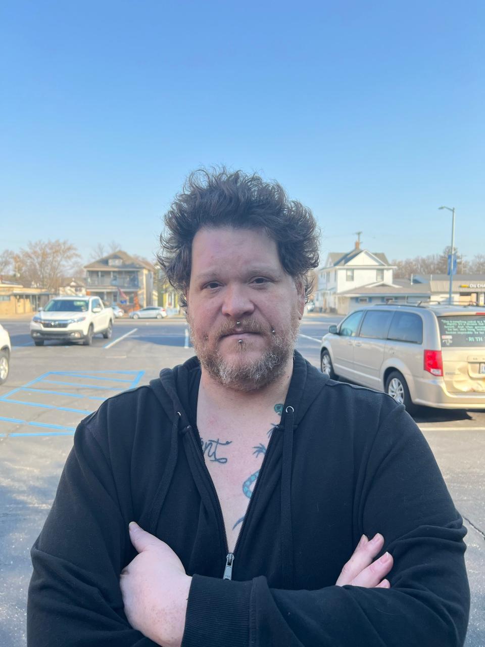 Billy Mia, of Grand Rapids, voted for Joe Biden in Michigan's presidential primary on Feb. 27, 2024.