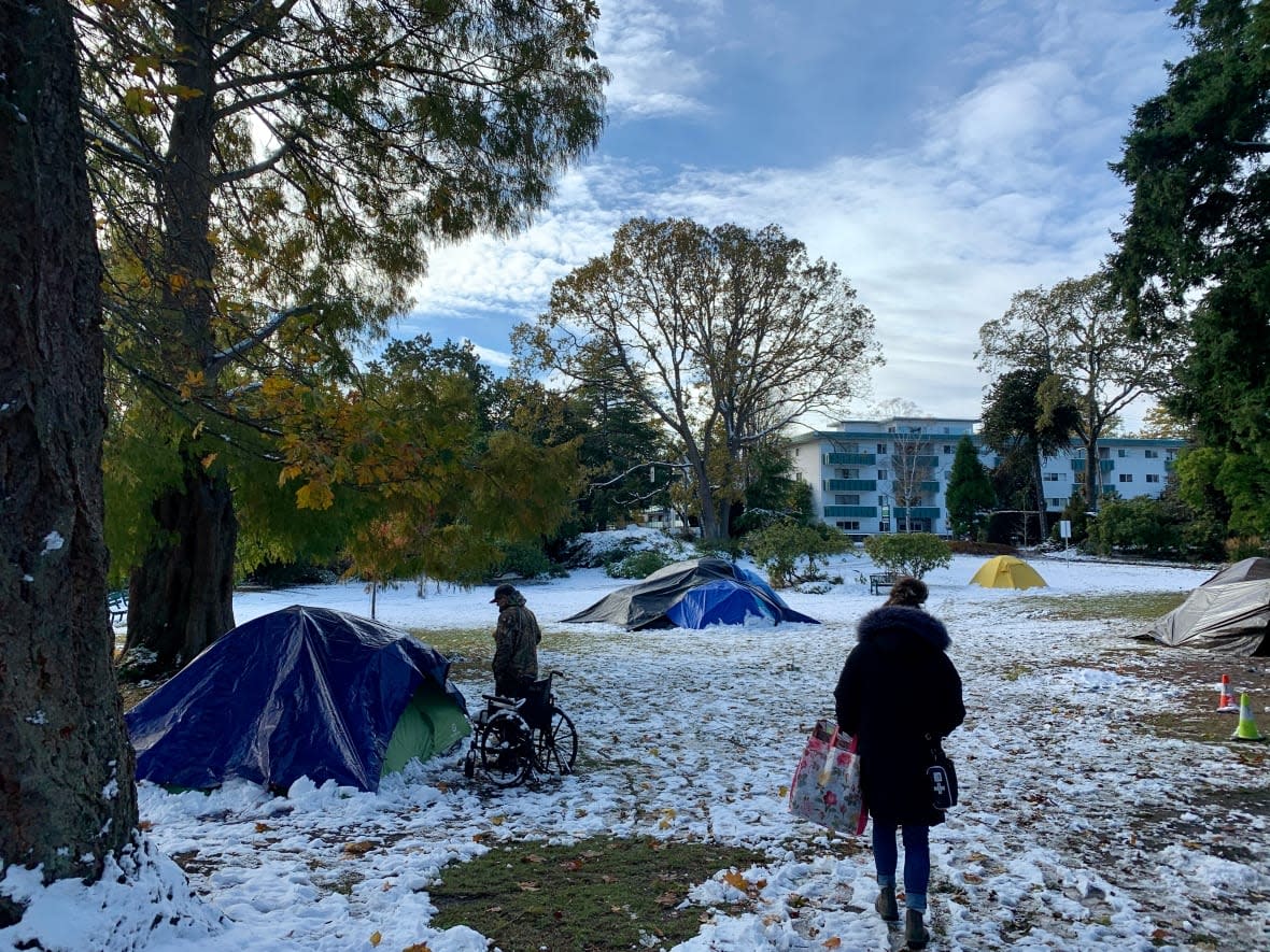 An outbreak of a rare bacterial infection is affecting people on Vancouver Island living with homelessness and those who use drugs, according to Island Health. (Kathyrn Marlow/CBC - image credit)